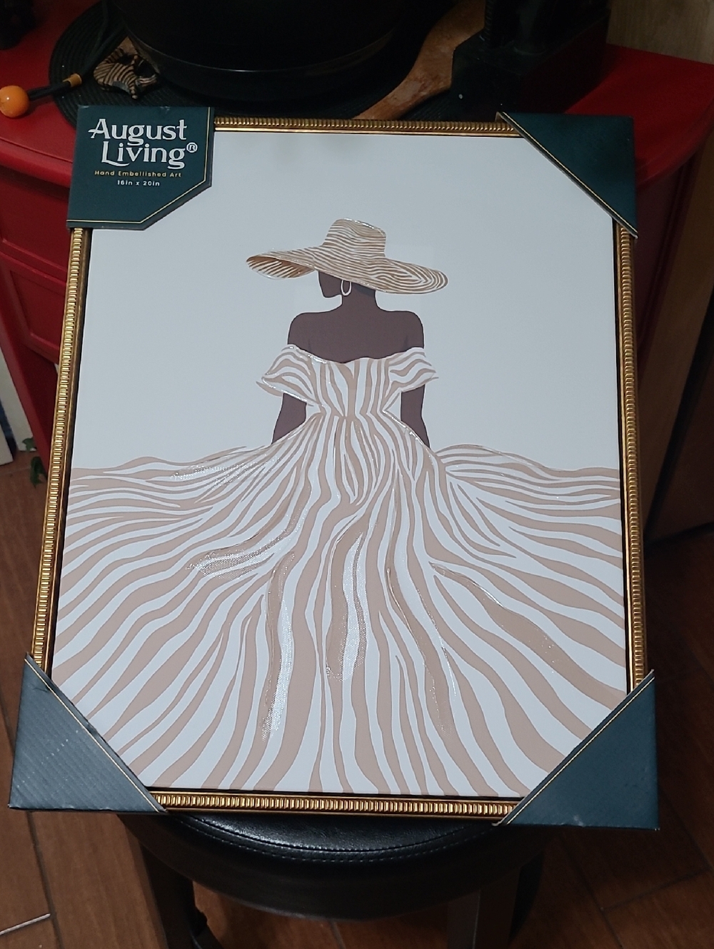 August Living Black Woman Framed Art
